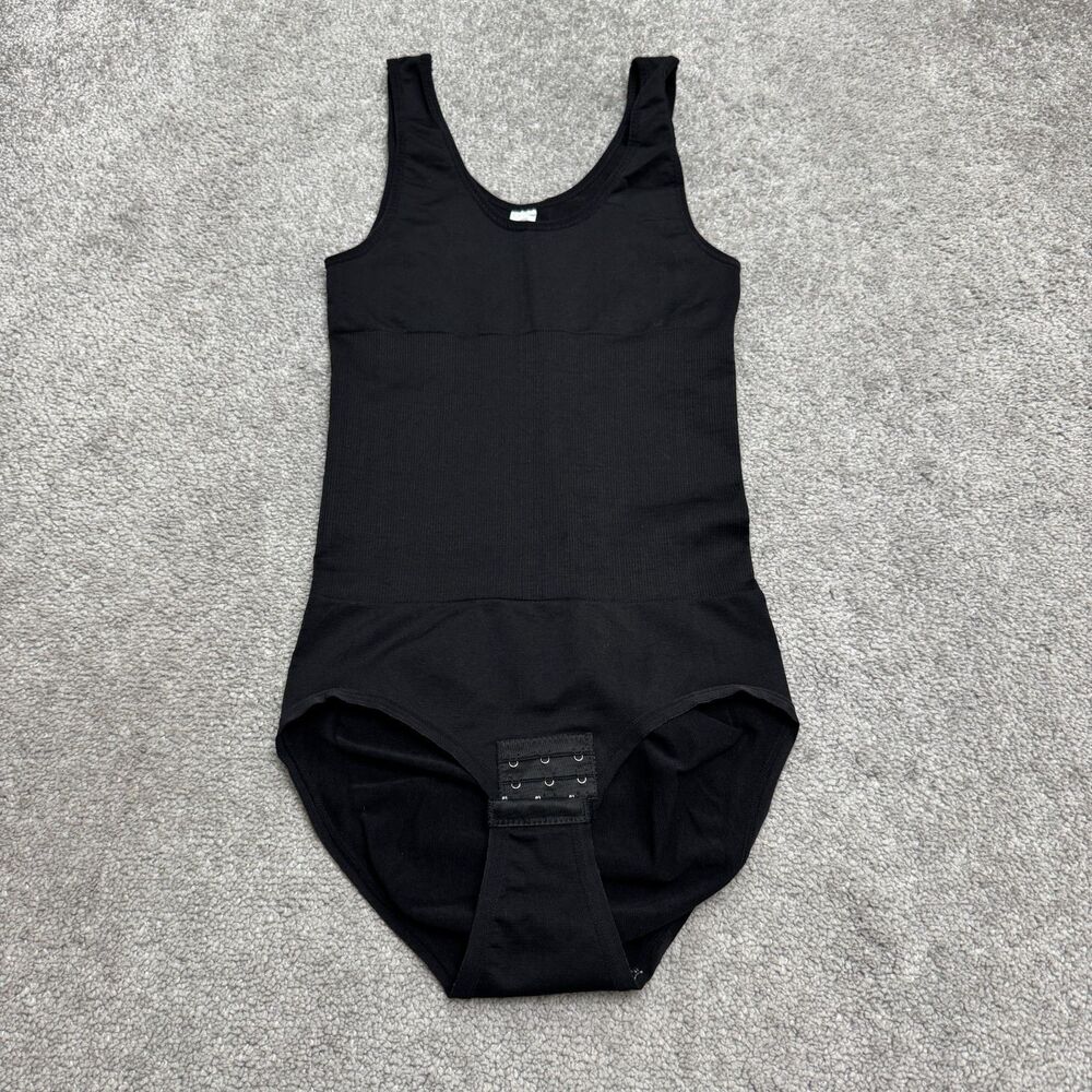 Shapewear Tank Bodysuit Womens M/L Black Seamless Tummy Control Stretch Shaper
